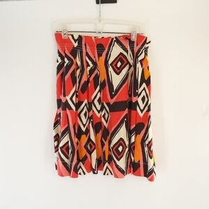 ZARA CINCHED WAIST TOP PLEATED LINEN SKIRT